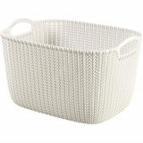 Cumpara ieftin Coș Curver KNIT 19L, crem, 23x40x30 cm