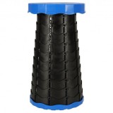 Scaun telescopic pliabil, pentru camping sau pescuit diametru 24.5 cm albastru