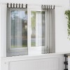 VidaXL Perdele din voile cu tablă 2 buc Negru