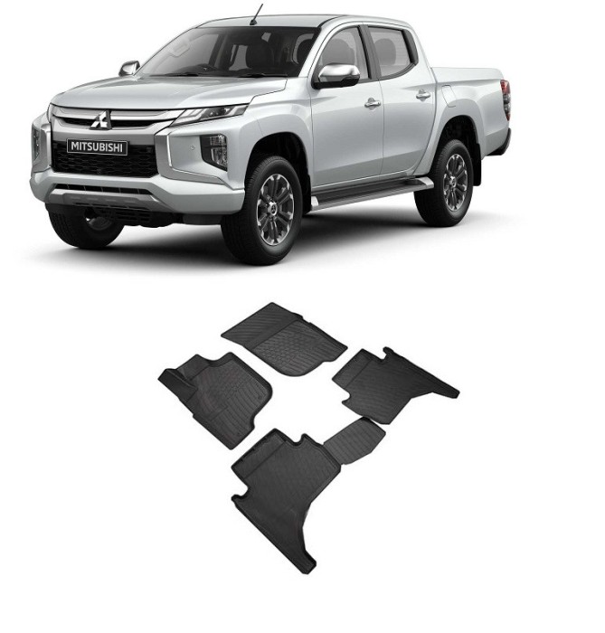 Set covorase auto cauciuc FIT MITSUBISHI L200 3D (2015 - 2019) - 5 buc