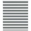 Jaluzea tip zebra gri &icirc;nchis lățime țesătură 120,9 cm poliester