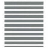 vidaXL Jaluzea tip zebra gri &icirc;nchis lățime țesătură 120,9 cm poliester