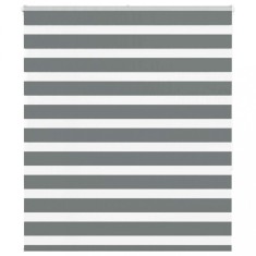 Jaluzea tip zebra gri &amp;icirc;nchis lățime țesătură 120,9 cm poliester foto