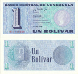 1989 (5 X), 1 Bol&iacute;var (P-68) - Venezuela - stare UNC