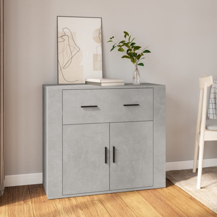 vidaXL Servantă, gri beton, 80x33x70 cm, lemn prelucrat