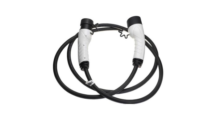 VHBW Cablu de &icirc;ncărcare pentru mașină electrică, hibridă plug-in - Cablu tip 2 la tip 2, trifazat, 16 A, 11 kW, 3 m