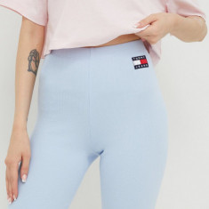 Tommy Jeans pantaloni scurti femei, cu imprimeu, high waist