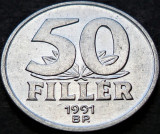 Cumpara ieftin Moneda 50 FILERI - UNGARIA, anul 1991 *cod 3687 B, Europa, Aluminiu