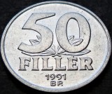 Cumpara ieftin Moneda 50 FILERI - UNGARIA, anul 1991 *cod 3687 B