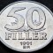 Moneda 50 FILERI - UNGARIA, anul 1991 *cod 3687 B