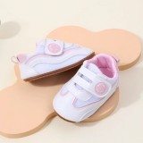 Cumpara ieftin Adidasi albi cu roz pentru fetite - Baby (Marime Disponibila: 6-9 luni (Marimea
