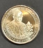 50 Bani 2019 Papa Rom&acirc;nia UNC (din fișic) - Monedă Rom&acirc;nească Numismatică