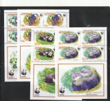 Aitutaki 2002- Fauna,WWF,Pasari,Papagali,serie 4 valori in coli,MNH,Mi.772-775KB, Nestampilat