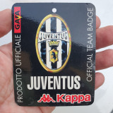 Official team badge Juventus Torino anii 1980, 10x8 cm, din carton