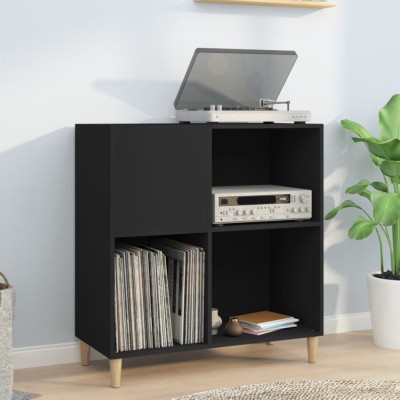 vidaXL Dulap pentru discuri negru 84,5x38x89 cm lemn compozit foto