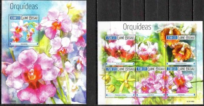 Guineea Bissau 2015, Flora, Orhidee, MNH foto