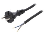 Cablu 2x1mm2 CEE 7/17 mufă 4m negru 16A