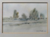 Cumpara ieftin Gero Steffen (n. 1940)-&quot;Peisaj&quot;, acuarelă (1986), Peisaje, Pastel, Impresionism