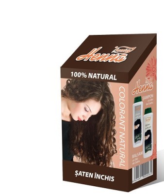 Vopsea par henna saten inchis 100gr kian cosmetics foto