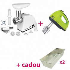 Pachet Promo! Ma?ina de Tocat Heinner 1360W + Mixer de Mana Hausberg + CADOU 2 Tavi pentru Cozonac foto