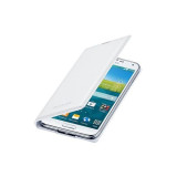Husa Samsung Galaxy S5 i9600 G900F G900H G900 EF-WG900BBEGWW + bonus, Alb, Piele