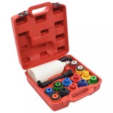 VidaXL Set cu p&acirc;lnie pentru &icirc;nlocuire ulei de motor, 15 piese