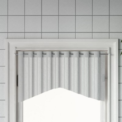 Șine pentru perdele 2 buc, alb și argintiu, 90-135 cm, aluminiu foto