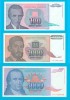Iugoslavia Set 3x (p#139+140+141) 100+1.000+5.000 Dinara 1994 UNC