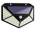 Lampa Solara 100 LED-uri cu Senzor de Miscare, Model Nou, Rezistenta la Apa, 3 Moduri de Iluminare, Autonomie Mare - Ideala pentru Gradina si Spatii E