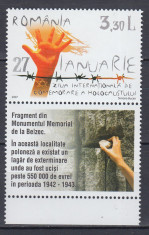 ROMANIA 2007 LP 1754 a HOLOCAUST SERIE CU TABS MNH foto