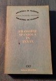 Filosofia spaniola in texte