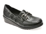 Mocasini RIEKER negri, L5352, din piele naturala lacuita