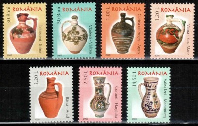 RO-0104-CERAMICA ROMANEASCA (III)Serie completa de 7 timbre nestampilate MNH foto