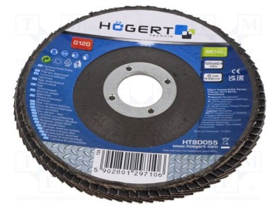 Disc de şlefuit H&amp;Ouml;GERT TECHNIK 125mm cu orificiu 22,4mm foto