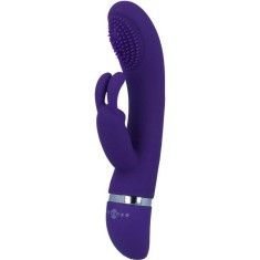 Vibrator Intense Susy, 7 Moduri Vibratii, 3 Setari Pulsatorii, Silicon, USB, Mov, 18.8 cm