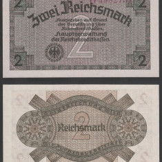GERMANIA █ bancnota █ 2 Reichsmark █ 1940-1945 █ P-R137a Ro552 █ UNC necirculata