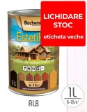Cumpara ieftin Lazura lemn BOCHEMIT ESTETIK CLASIC 1L ALB, protectie UV