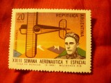 Serie 1 valoare Argentina 1969 - Aviatie, Nestampilat