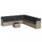 Set canapele de gradina cu perne 10 piese gri deschis poliratan