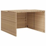 Cumpara ieftin Garaj pentru masina de tuns iarba, bej 86x90x52/57 cm poliratan
