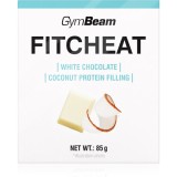 GymBeam Fitcheat Protein Chocolate ciocolată proteinică aroma White Chocolate &amp; Coconut 85 g