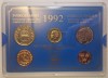 Set Monede Monetarie Suedia, stare excelenta, 1992, 4 monede, 1 jeton, Europa
