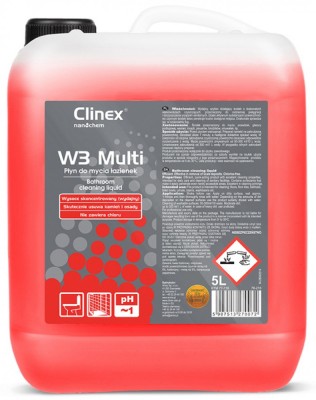 Clinex W3 Multi, 5 Litri, Detergent Lichid, Concentrat, Pentru Curatarea Toaletelor Si A Bailor foto