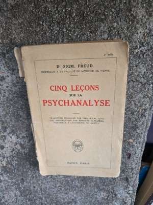 Cinq le&amp;ccedil;ons sur la psychanalyse - Sigmund Freud foto