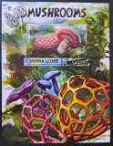 Ciuperci - Sierra Leone 2017 - Coliță Poștală Rhodotus palmatus Mushrooms (Ștampilată / CTO) CP1_II
