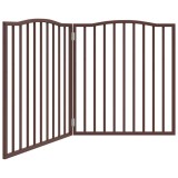 Cumpara ieftin Poarta pentru caini pliabila 2 panouri maro, 160 cm, lemn plop