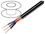Cablu Ecranat 3x0,5mm2 Cupru Negru
