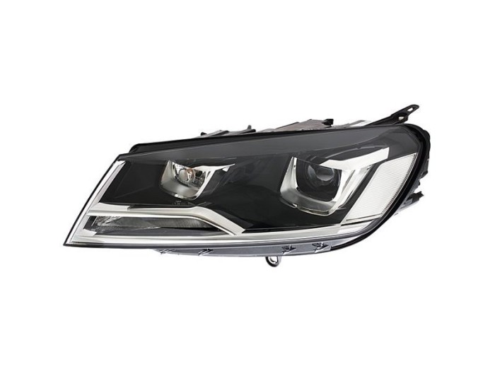 Far Volkswagen Touareg (7p5), 06.2014-, fata, Stanga, bi-xenon; cu daytime running light; D8S+PY24W+W21/5W; electric; fara unitate control; fara ball