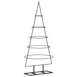 Cumpara ieftin Brad de Craciun din metal pentru decor, negru, 125 cm