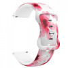 Curea silicon, compatibila Samsung Galaxy Watch 4, 44mm, VD Very Dream&reg;, Quick Release, Red Cosmos